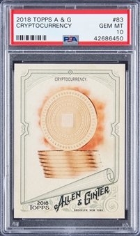2018 Topps Allen & Ginter #83 Cryptocurrency Rookie Card - PSA GEM MT 10